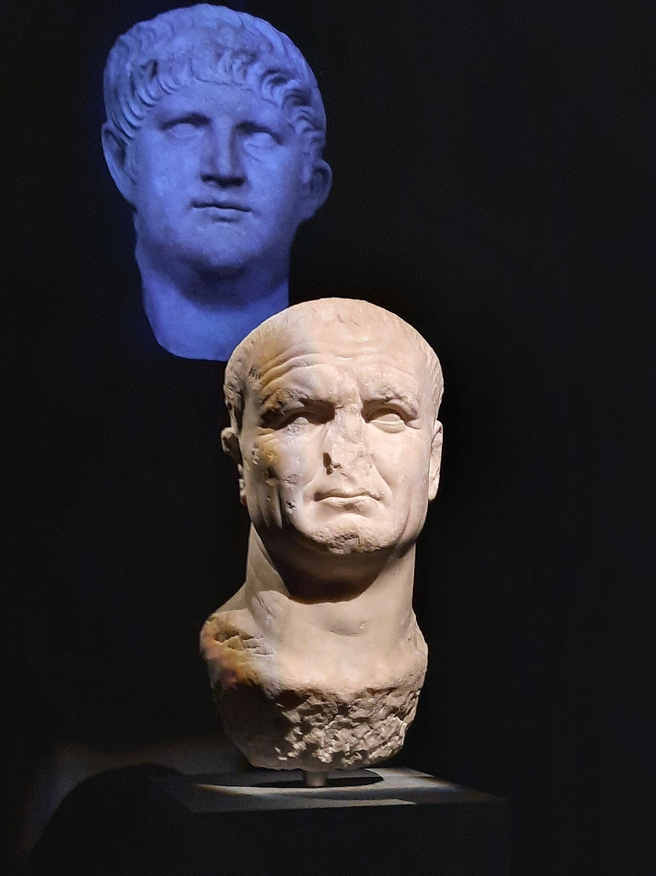 Marble portrait of Vespasian recut from a head of Nero, British Museum