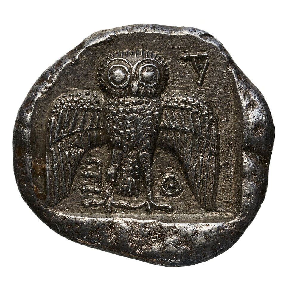 Reverse of an Athenian decadrachm
