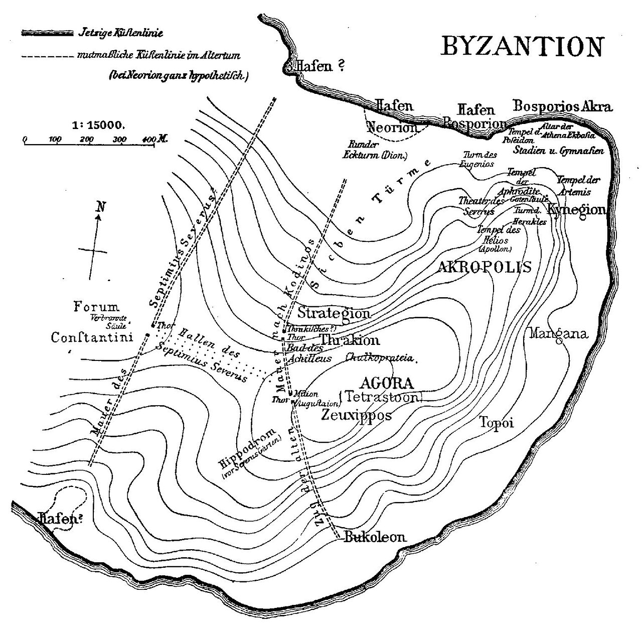 Oberhummer's plan of ancient Byzantion