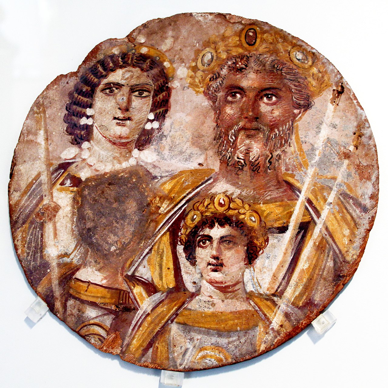 The Severan Tondo, with Geta's face erased