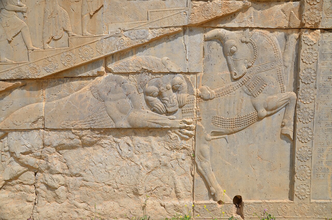 Lion and bull relief at Persepolis
