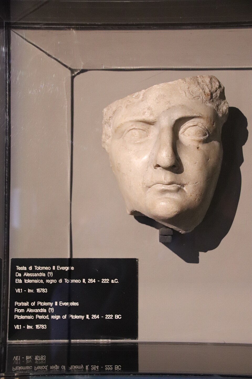 Marble portrait of Ptolemy III