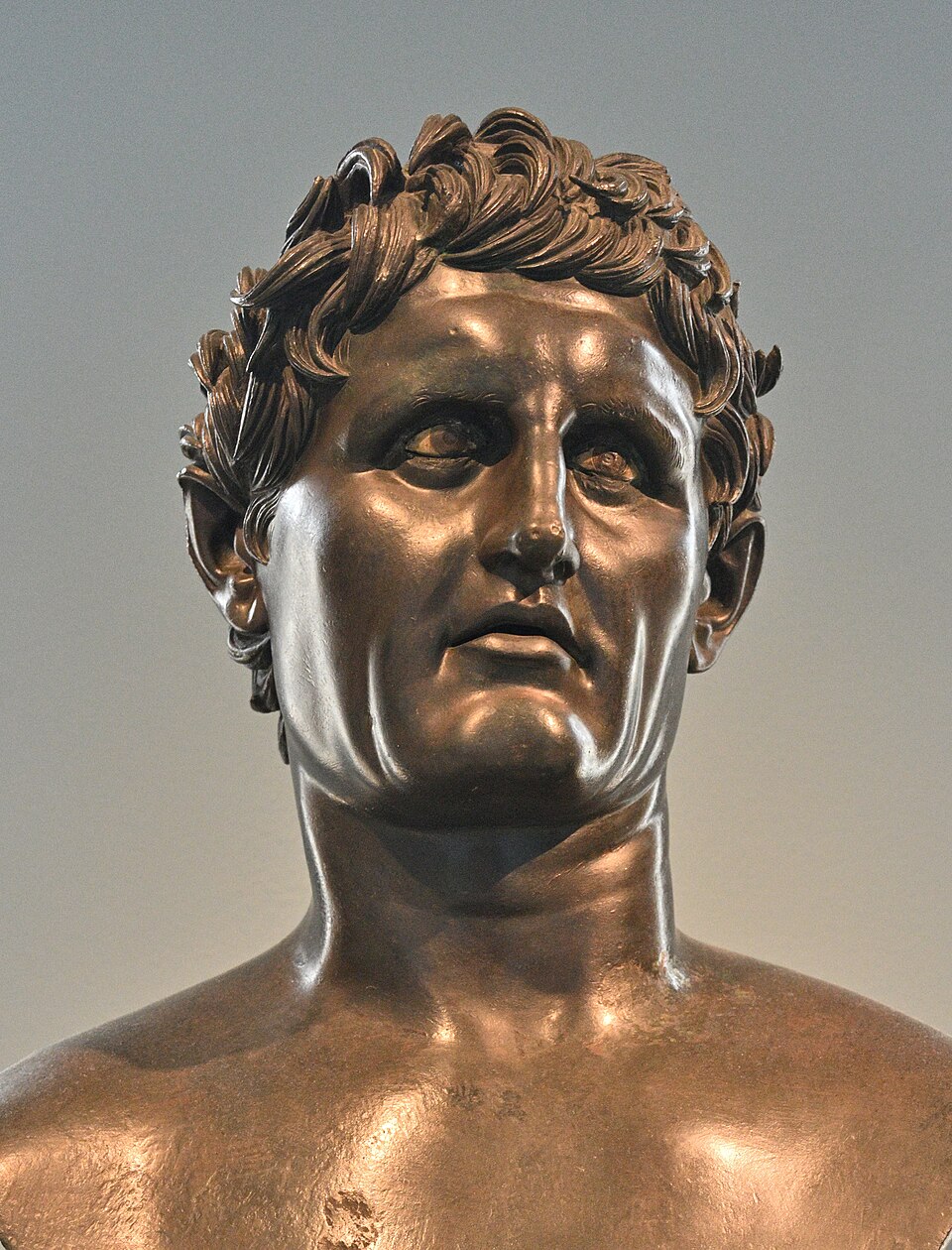 Bronze bust identified as Seleukos I