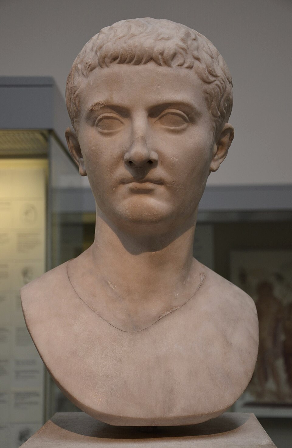 Marble head of Tiberius