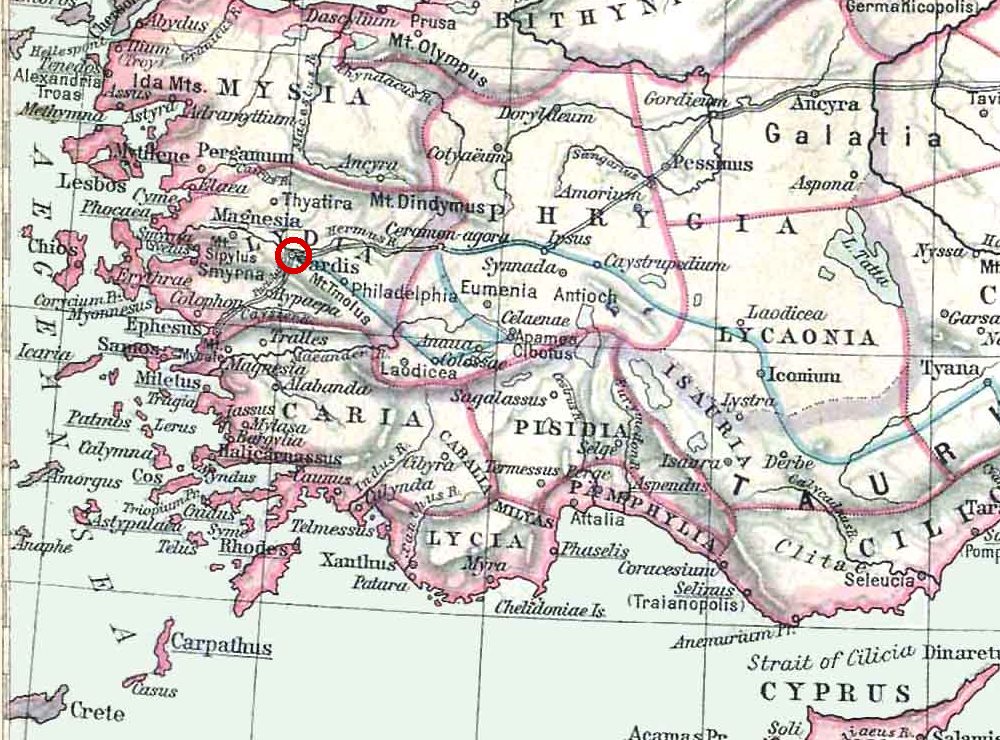 Map of Sardes
