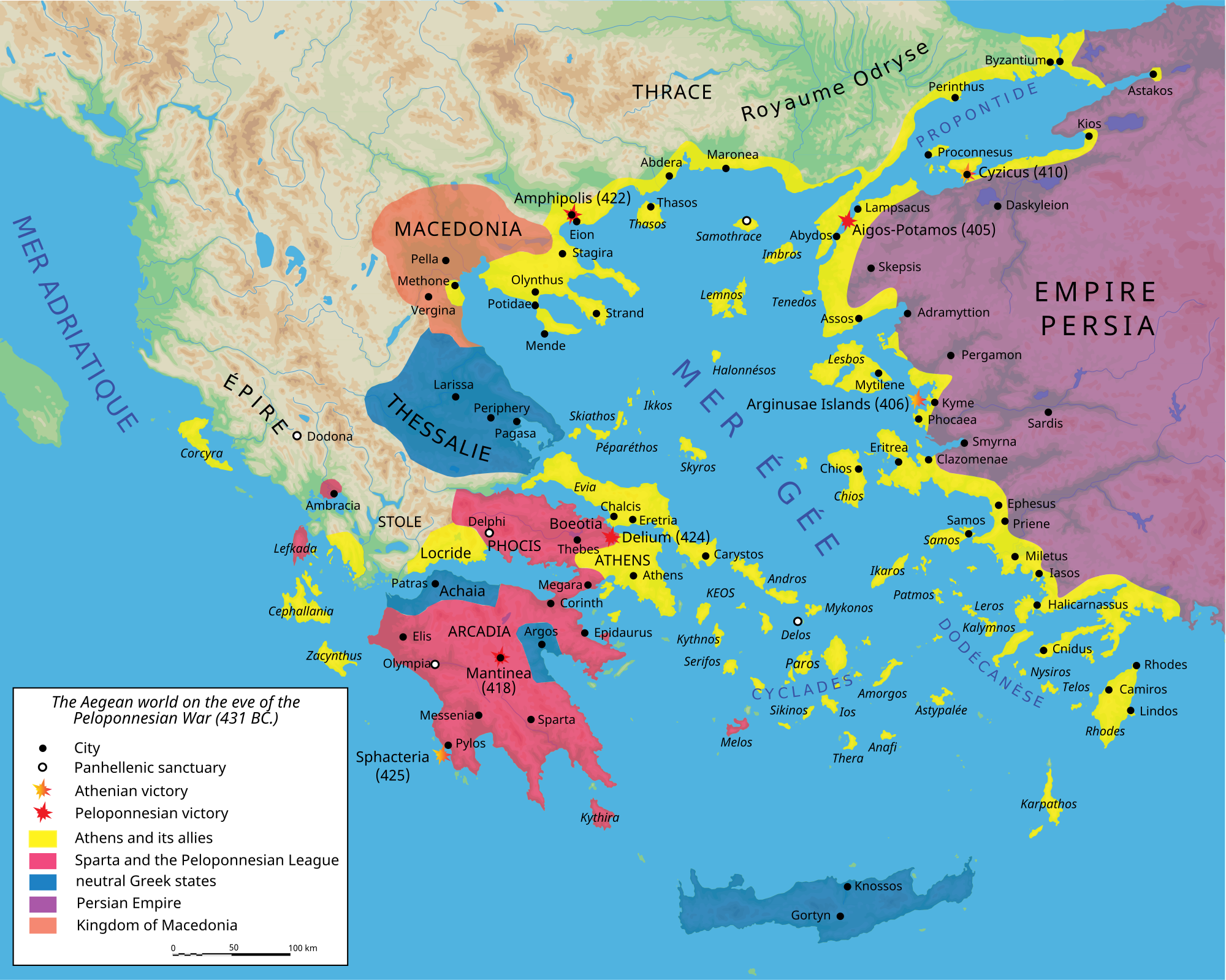 Detail map for Athens