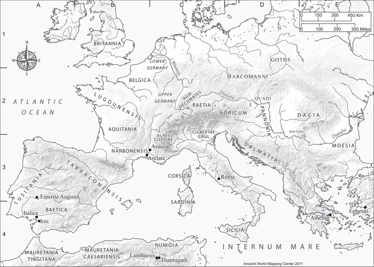 Rome's northern provinces around AD 100