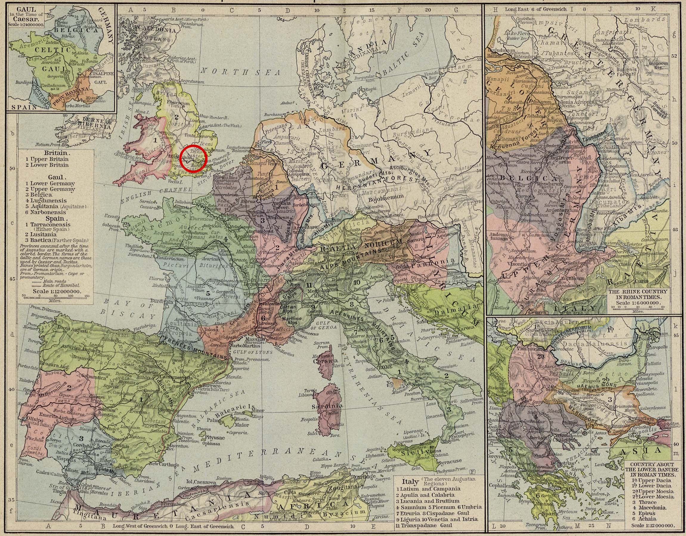 Map of Londinium