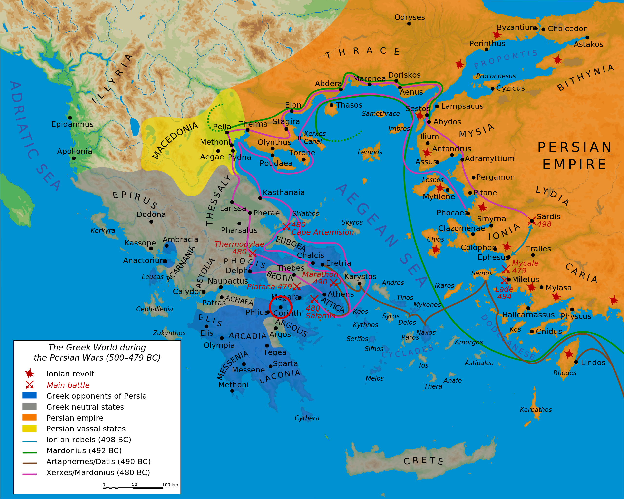 Map of Corinth