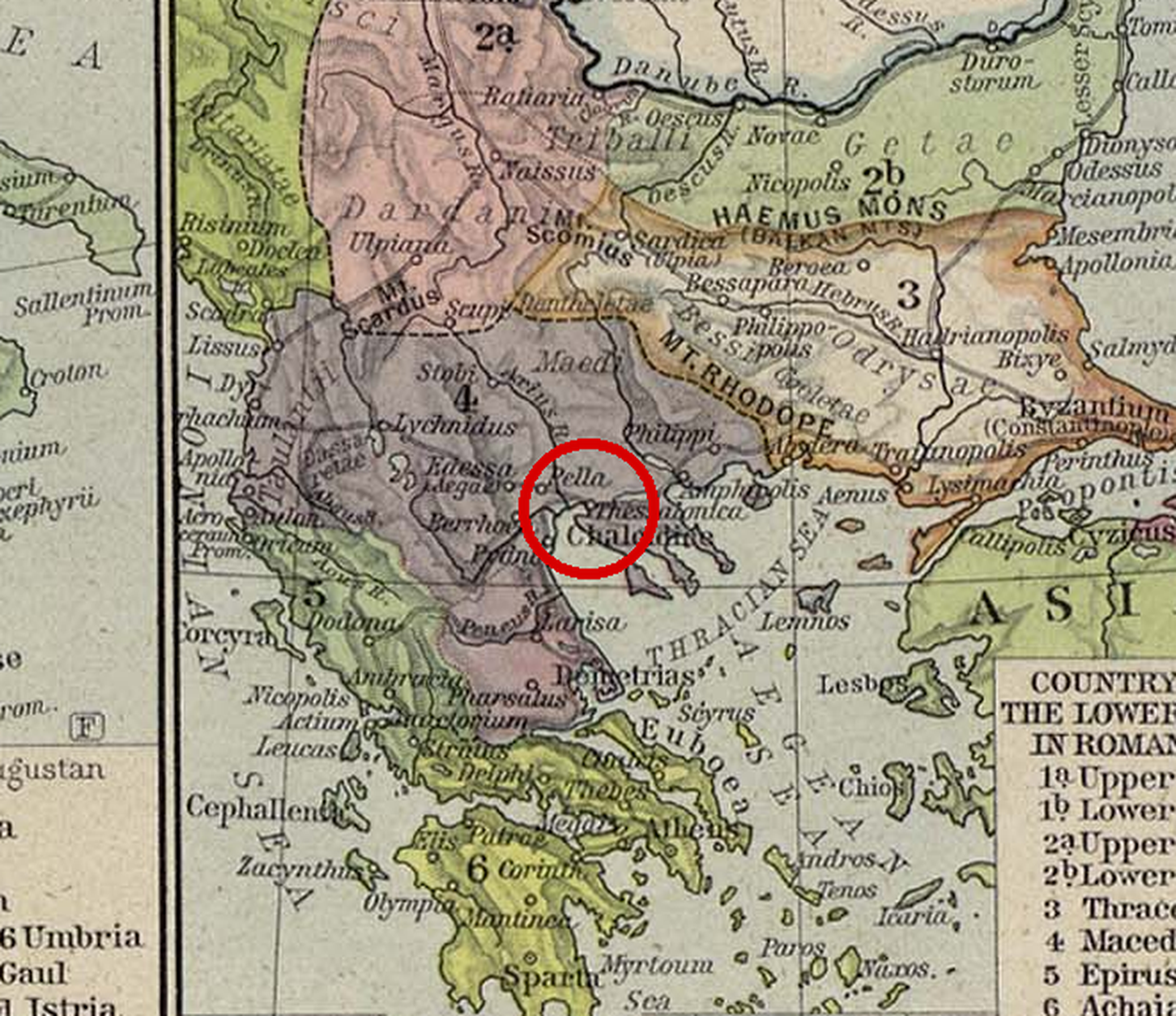 Detail map for Thessalonica
