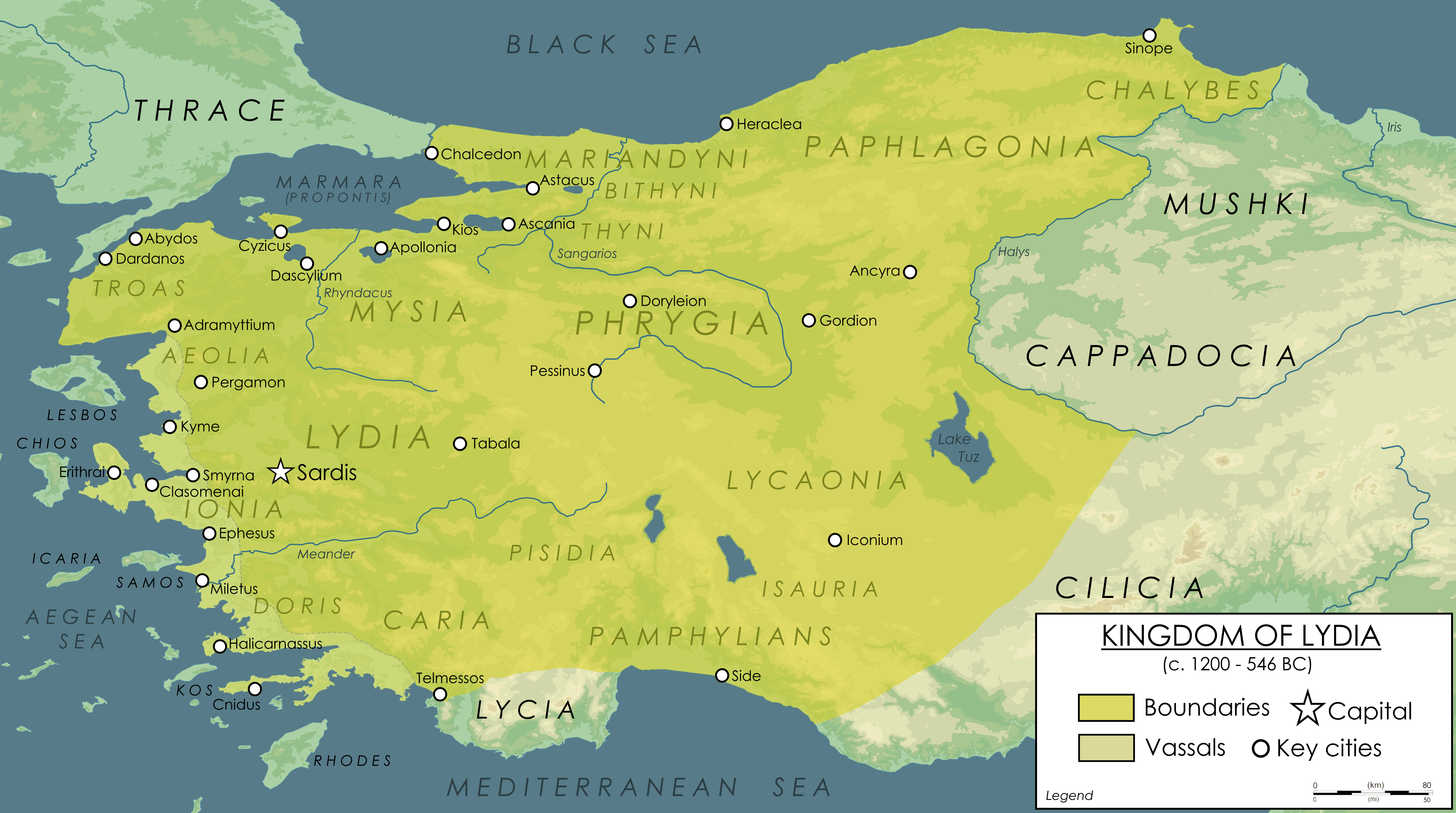 Map of Sardes
