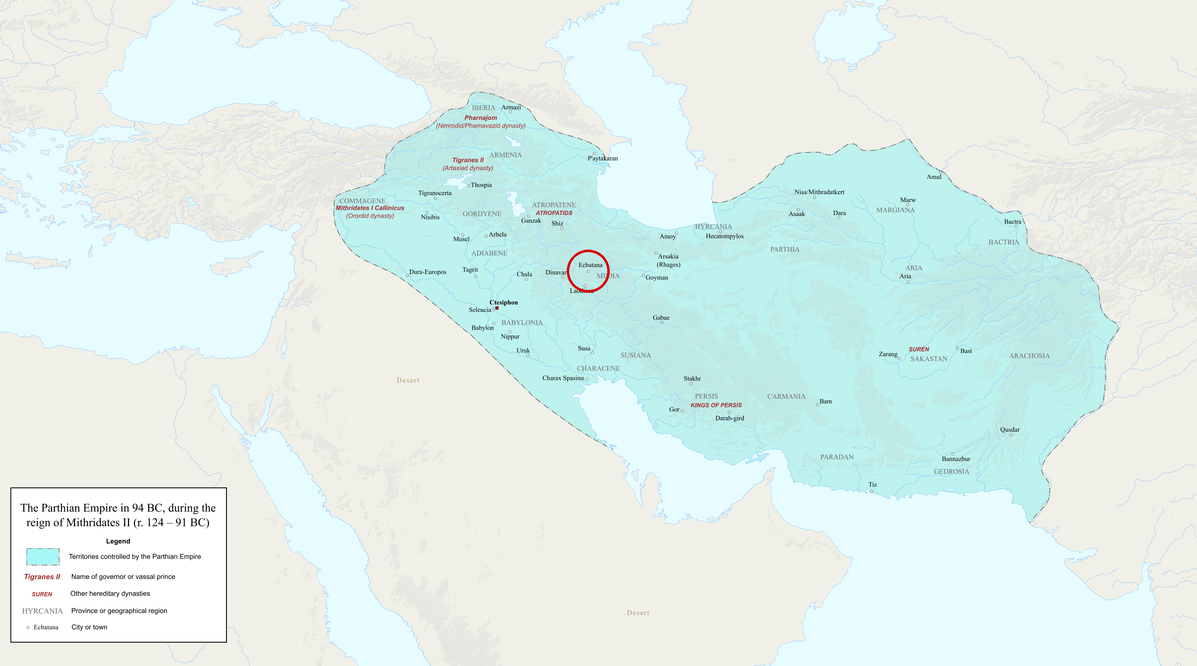 Map of Ekbatana